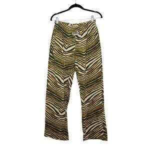 Vintage Zubaz Green Bay Packers Zebra Stipe NFL Team Apparel Medium Pants Sweats